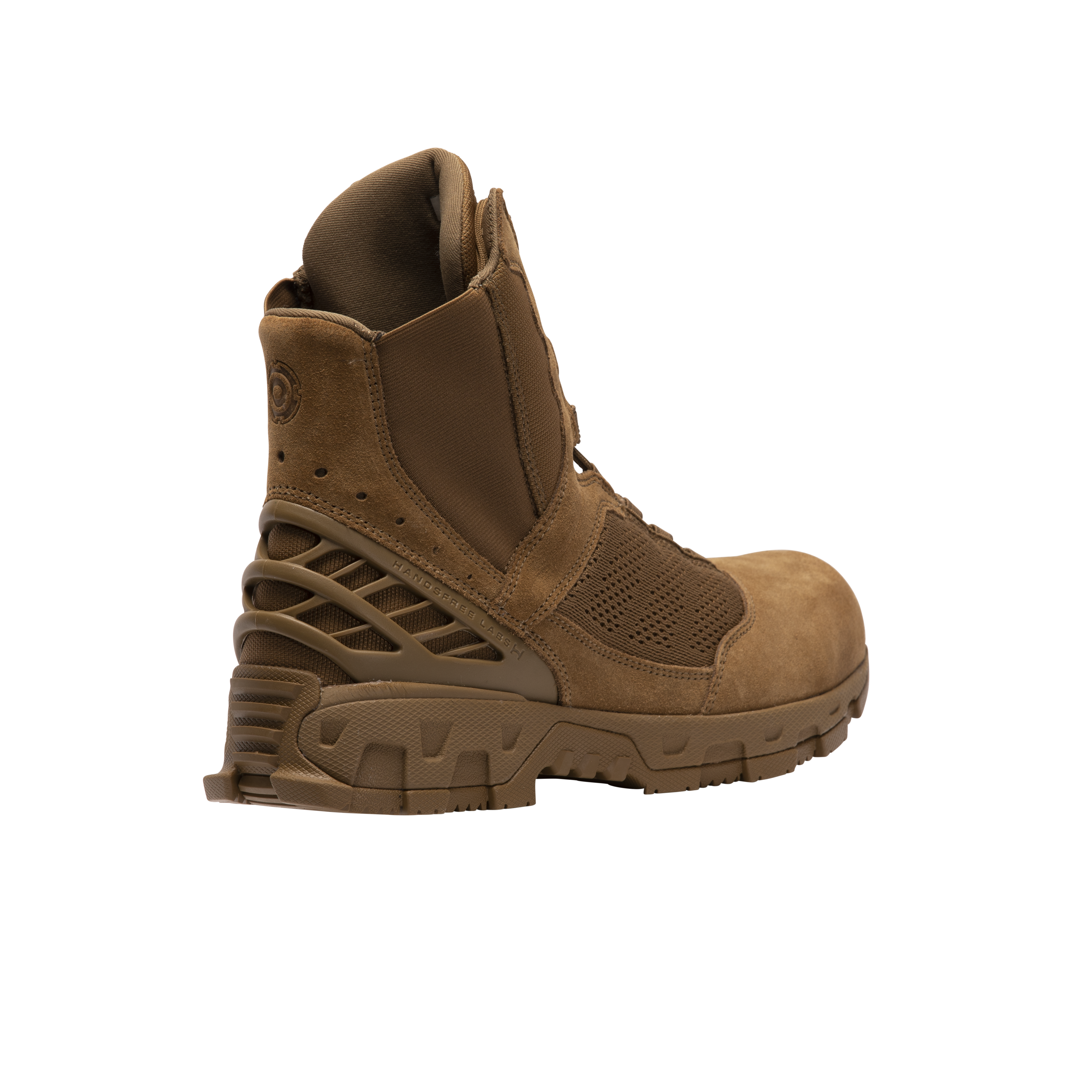 Original SWAT coyote tactical boots with a lace-up closure, rubber outsole, and mesh fabric upper designed for performance and comfort.