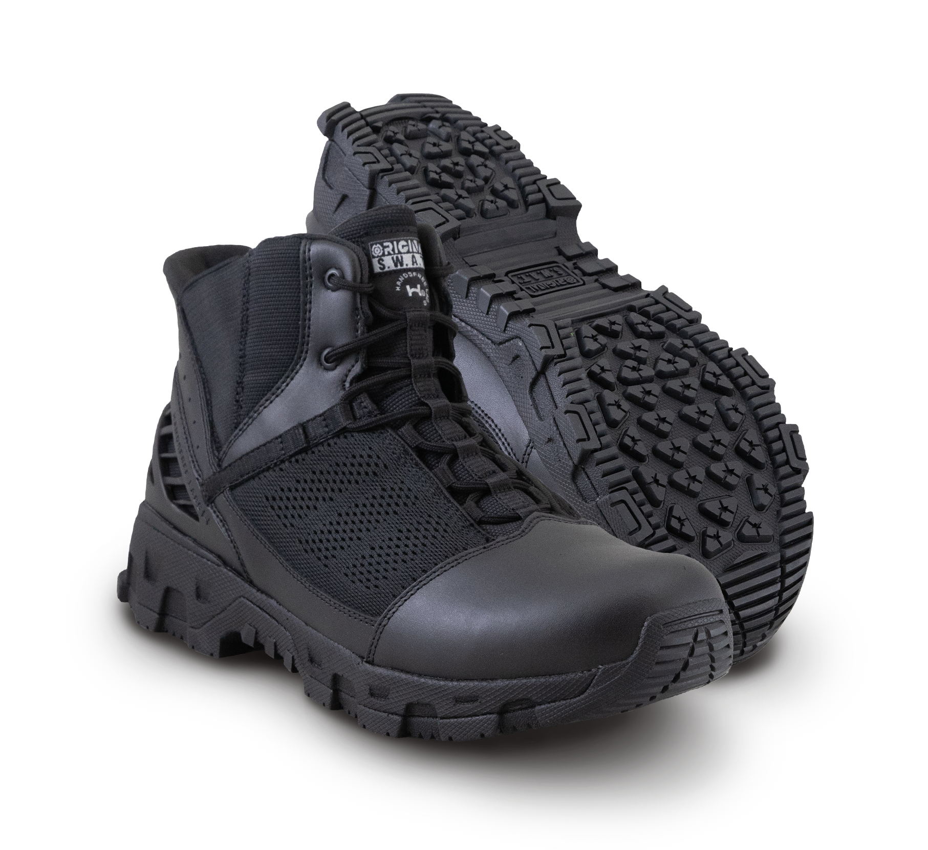 Photo of a pair of Original Swat® Alpha Freedom Hands Free 6 inch safety toe tactical boots