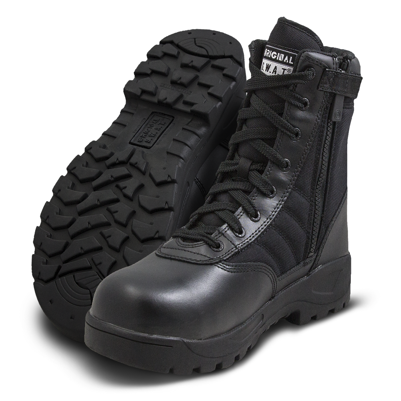 Photo of a pair of Original Swat® Classic 9 inch side zip safety toe tactical boots