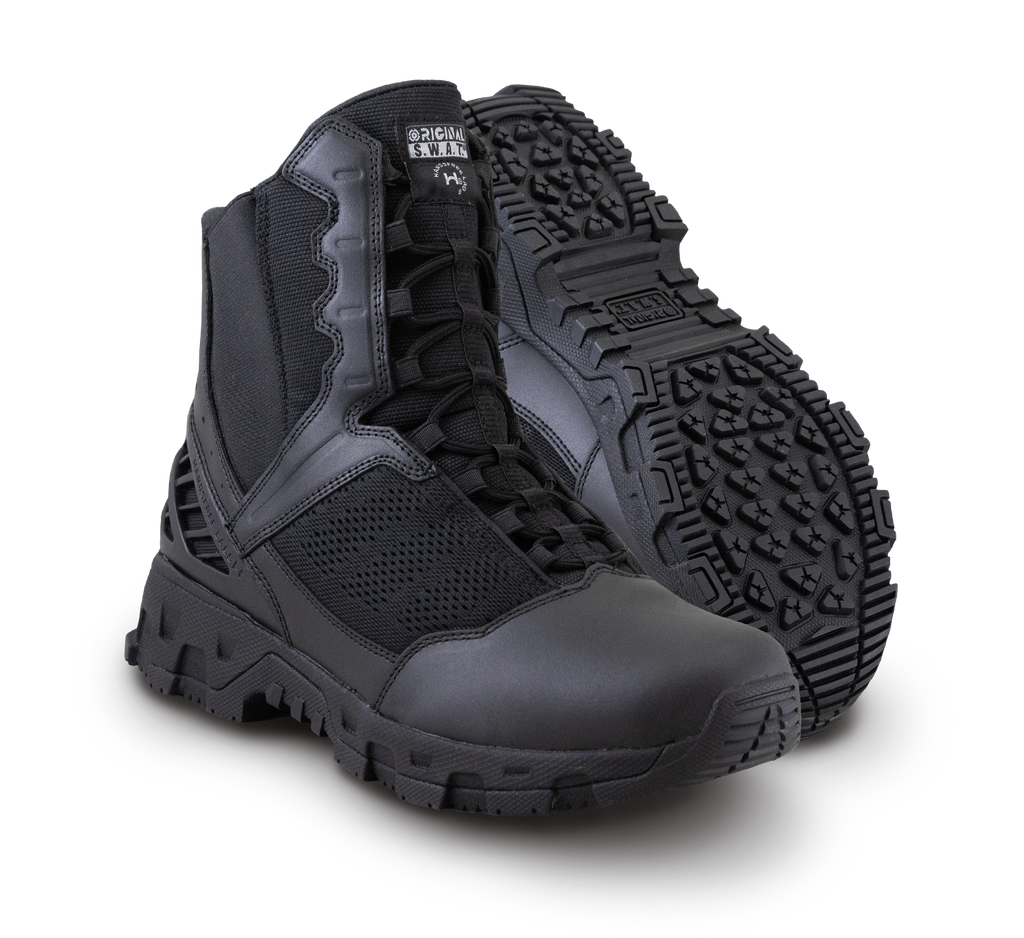 Photo of a pair of Original Swat® Alpha Freedom Hands Free 8 inch safety toe tactical boots