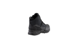 Original SWAT black tactical boots with a polishable toe and side zipper, featuring a non-marking rubber outsole.