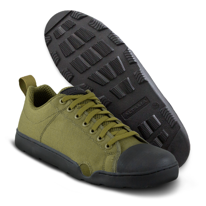 Photo of a pair of Altama® Maritime Low olive drab zero drop boots
