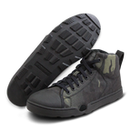 Photo of a pair of Altama® Maritime Mid black camo zero drop boots