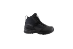 Original SWAT black tactical boots with a polishable toe and side zipper, featuring a non-marking rubber outsole.