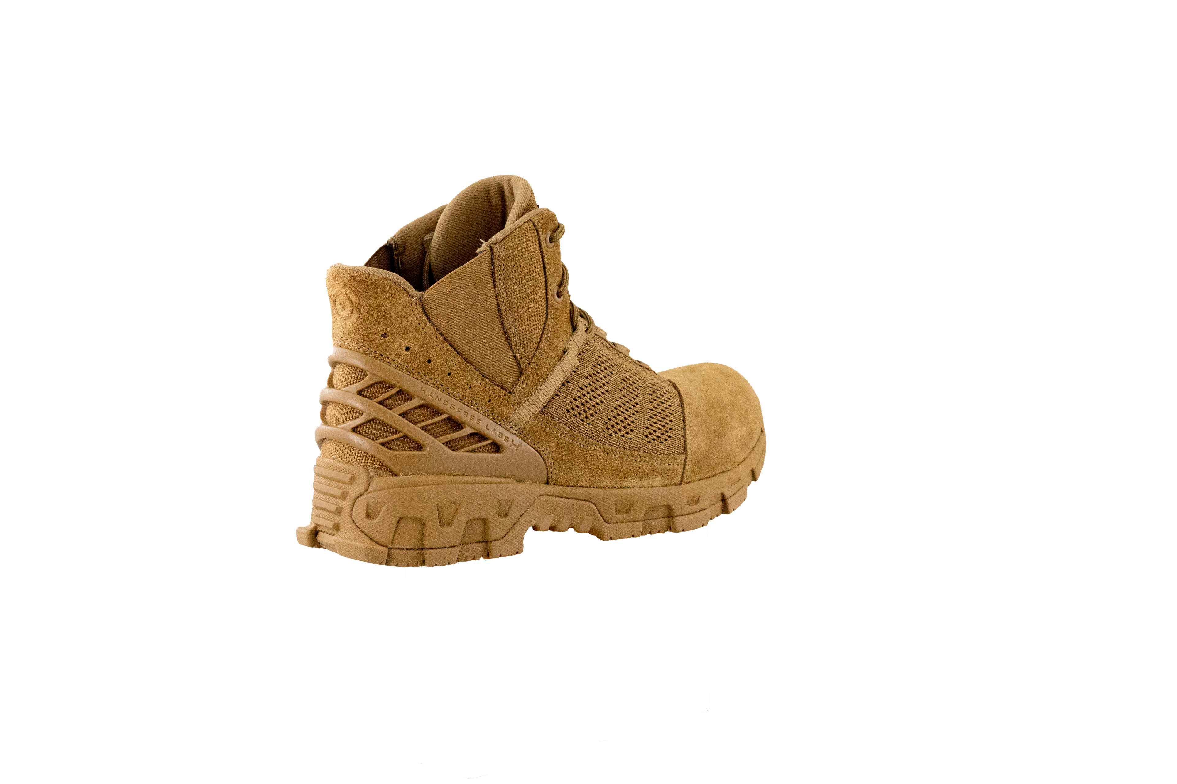 Original SWAT coyote tactical boots with a lace-up closure, rubber outsole, and mesh fabric upper designed for performance and comfort.