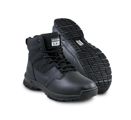 Tactical Performance Steel Toe Work Boots Mens Black Leather ASTM Size 10 ACE® Defense 8 main image 4