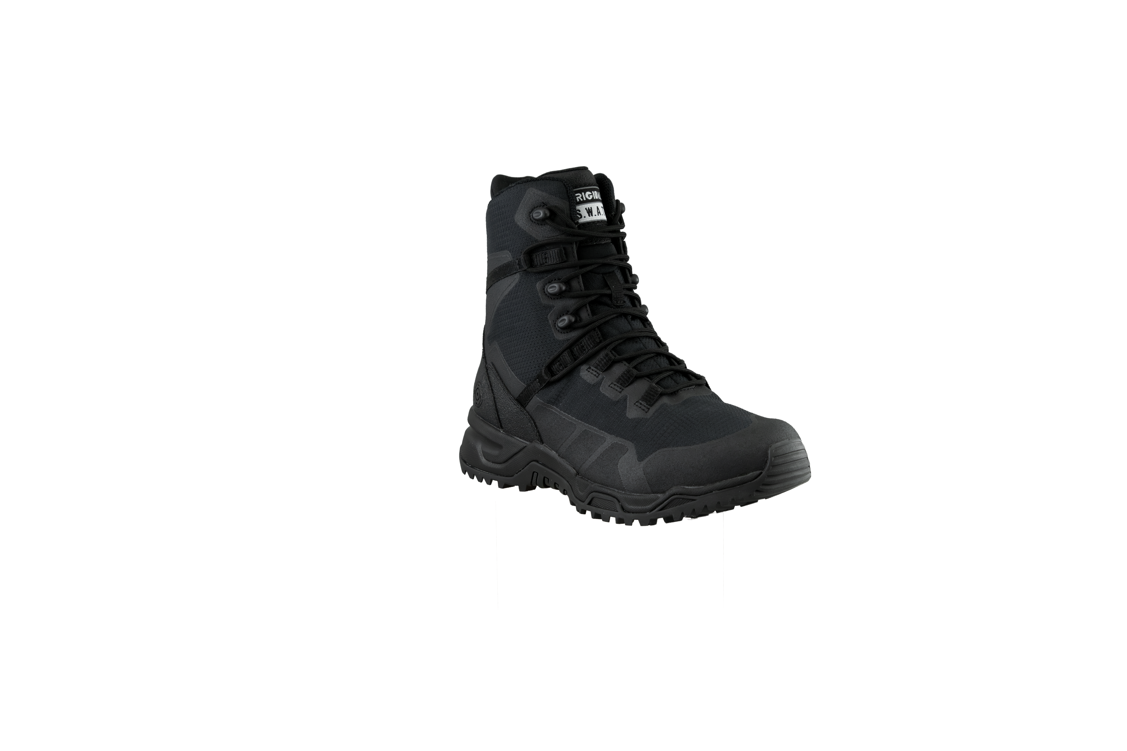 Original SWAT best police boots with a side zipper, featuring a non-marking rubber outsole.