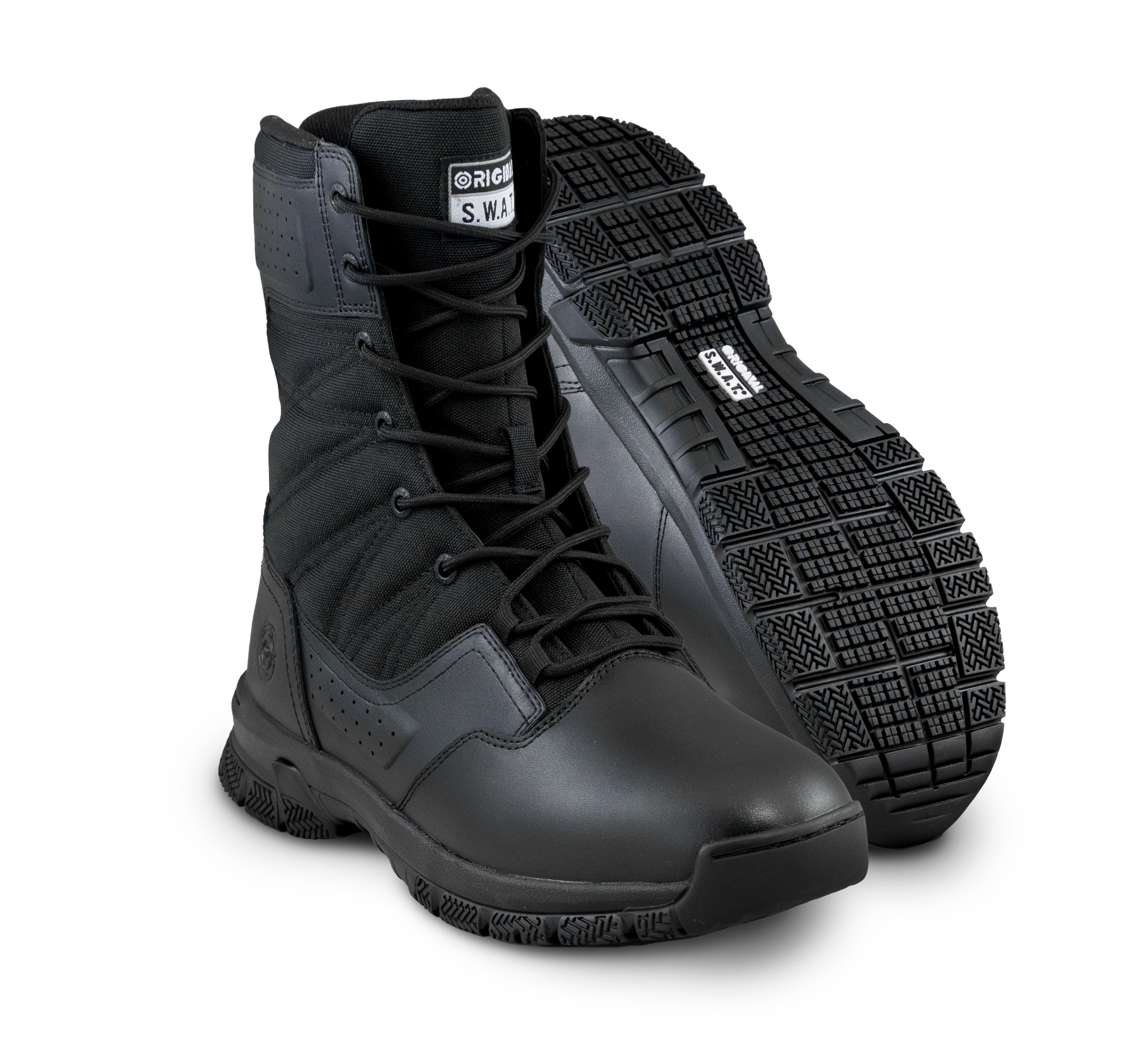 Photo of a pair of best police boots the Original S.W.A.T.® Protec 8" provides slip resistance and all day comfort
