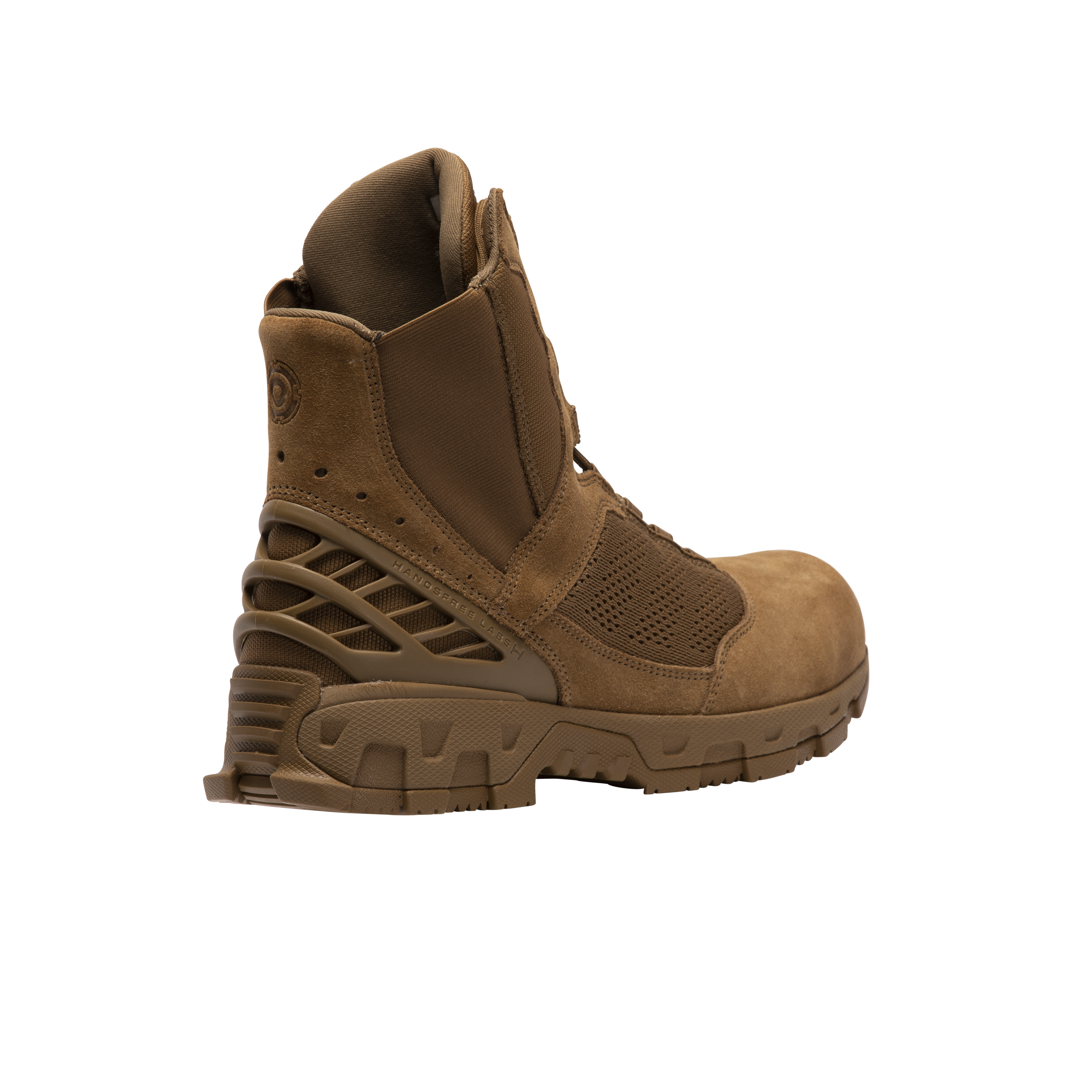 Original SWAT coyote tactical boots with a lace-up closure, rubber outsole, and mesh fabric upper designed for performance and comfort.
