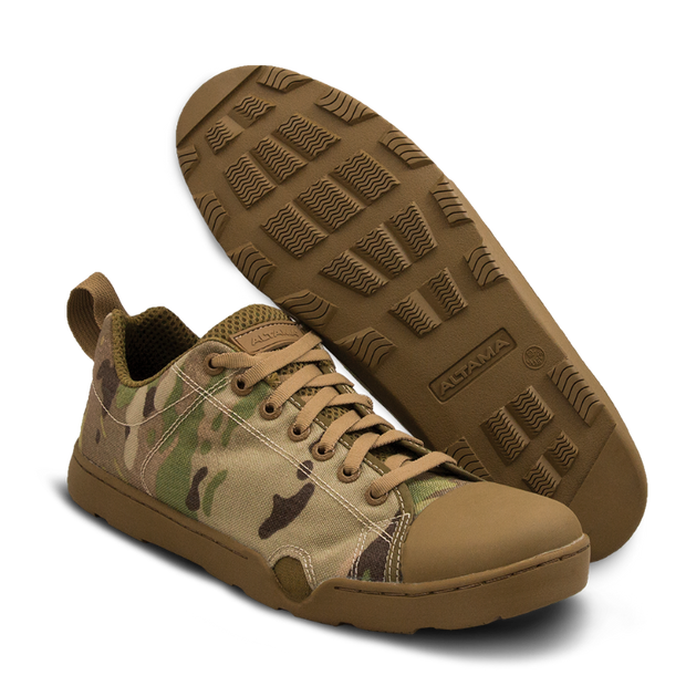 Photo of a pair of Altama® Maritime Low multicam zero drop boots