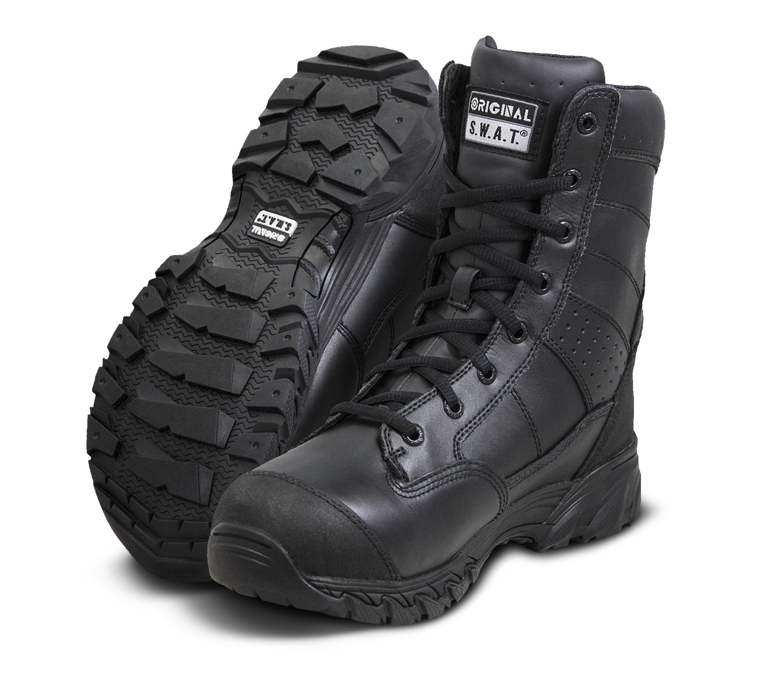 Original SWAT black tactical leather boots 