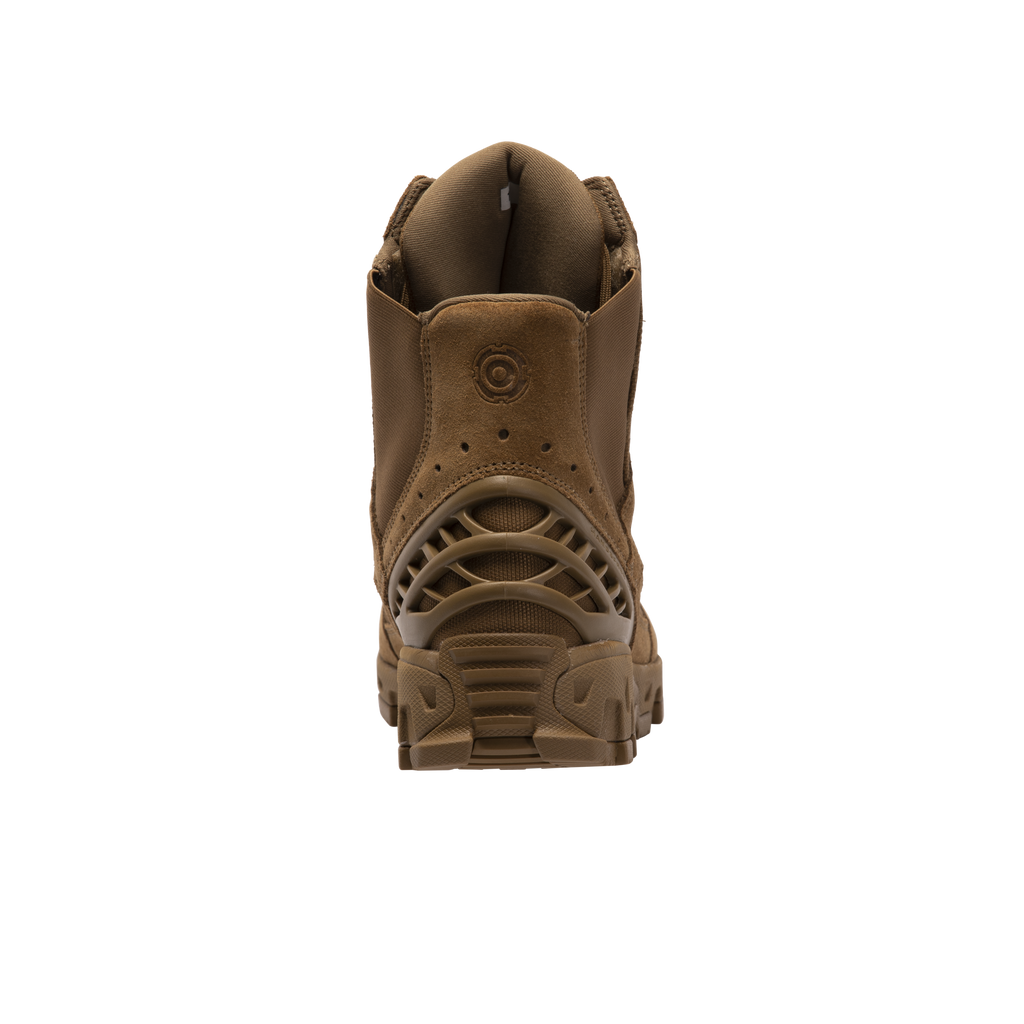 Original SWAT coyote tactical boots with a lace-up closure, rubber outsole, and mesh fabric upper designed for performance and comfort.