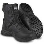 A pair of Original SWAT black Alpha Fury 8 work boots with polishable toe and side zip feature. 